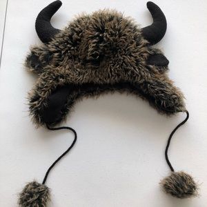 Fluffy buffalo hat